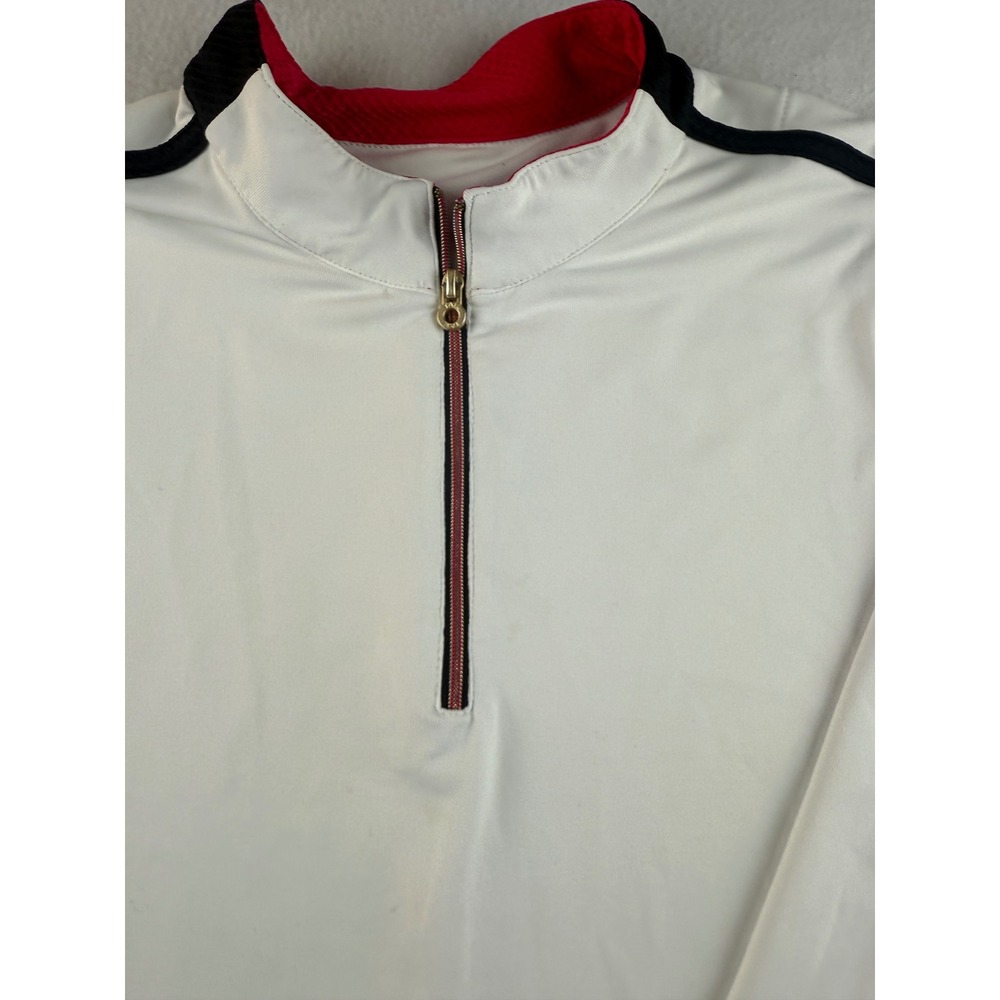 Women's‎ Tall Tech White 1/4 Zip Long Sleeve Golf Top Lightweight Breathable
